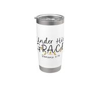 Under His Grace, Romanos 6:14, Diseño alentador para mujeres Vaso térmico de acero inoxidable de doble pared