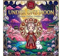 Under One Moon: Chinese Zodiac Coloring Book: 30+ Pages of Chibi Goddess Art & Sacred Animals | Adult Coloring Book with the 12 Signs, Five Elements & Decorative Patterns