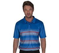 Under Par Hombres Polo de Secado rápido Transpirable Que Absorbe la Humedad de Calidad Golf Pro, 1657 - Negro/Rojo, S