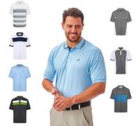 Under Par Hombres Polo de Secado rápido Transpirable Que Absorbe la Humedad de Calidad Golf Pro, 1874 - Cielo/Negro, XL