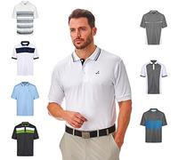 Under Par Hombres Polo de Secado rápido Transpirable Que Absorbe la Humedad de Calidad Golf Pro, 1874 - Blanco/Negro, S