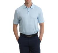 Under Par Polo de Golf Profesional Estampado Shirt, 2388-Agua, L Men's