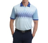 Under Par Polo de Golf Profesional Estampado Shirt, 2392-Azul Cielo, M Men's
