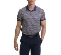 Under Par Polo de Golf Profesional Estampado Shirt, 2394-Azul Marino, XXL Men's