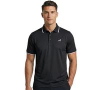 Under Par Polo Golf Hombre - Polo Deportivo Transpirable Stretch, Protección UV, Secado Rápido, Camiseta Moisture Wicking para Fitness Running Trabajo (Negro, XXL)