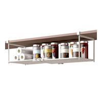Under Shelf Basket - Extendable Space-Saving Closet Rack | Under Cabinet Shelf Basket - for Home Kitchen Cupboard Pantry