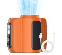 Under Shirt Fan Wearable, Rechargeable Cooling Fan Light, Hands-Free Ventilation Device, Lightweight Silent Operations, Perfect for Outdoor Working, Hiking, Fishing, Camping, 11x9.5x7cm Orange Green