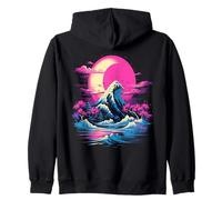 Under The Great Wave Off Kanagawa Backprint Streetwear Art Sudadera con Capucha