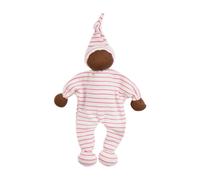 Under the Nile Organic Cotton Black Baby Buddy - Franja rosa y blanca