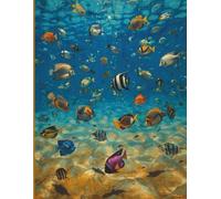 Under The Sea Journal with Lines - oil wet Painting Look