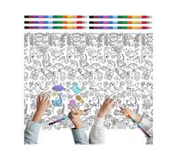 Under The Sea Party Giant Coloring Poster 137*274cm Versatile Classroom Wall Decor & Birthday Activity Sea Animal Poster or Table Cover