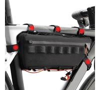 Under Tube Cycling Organizer, Bike Frame Bag, 9 Inches Frame Bag Cycling with Zipper Storage, Polyester Bicycle with Water Resistant Design, Bicycle Storage for Women Men Road Outdoor Adventures