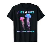 Under Watercolor Sea Ocean Just A Girl Who Loves Jellyfish Camiseta