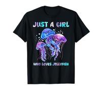 Under Watercolor Sea Ocean Just A Girl Who Loves Jellyfish Camiseta