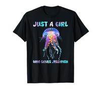 Under Watercolor Sea Ocean Just A Girl Who Loves Jellyfish Camiseta