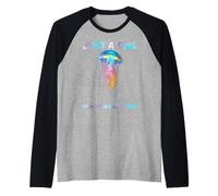 Under Watercolor Sea Ocean Just A Girl Who Loves Jellyfish Camiseta Manga Raglan