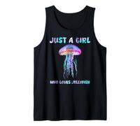 Under Watercolor Sea Ocean Just A Girl Who Loves Jellyfish Camiseta sin Mangas
