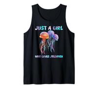 Under Watercolor Sea Ocean Just A Girl Who Loves Jellyfish Camiseta sin Mangas