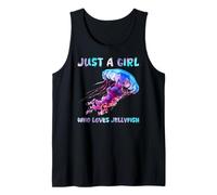 Under Watercolor Sea Ocean Just A Girl Who Loves Jellyfish Camiseta sin Mangas