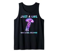 Under Watercolor Sea Ocean Just A Girl Who Loves Jellyfish Camiseta sin Mangas