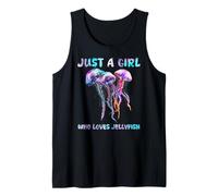 Under Watercolor Sea Ocean Just A Girl Who Loves Jellyfish Camiseta sin Mangas