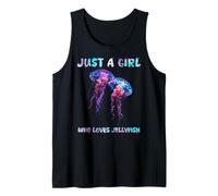 Under Watercolor Sea Ocean Just A Girl Who Loves Jellyfish Camiseta sin Mangas