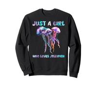 Under Watercolor Sea Ocean Just A Girl Who Loves Jellyfish Sudadera