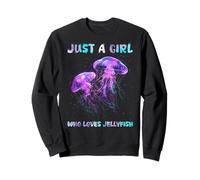 Under Watercolor Sea Ocean Just A Girl Who Loves Jellyfish Sudadera