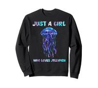 Under Watercolor Sea Ocean Just A Girl Who Loves Jellyfish Sudadera