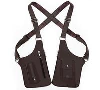 Underarm Shoulder Bag for Men, Anti-Theft Multi-Purpose Double Shoulder Armpit Bag Travel Outdoors (Brown)