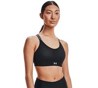 Underarmour Mujer sin Límites Medio Reservas Sujetador Deportivo, Negro (001)/ Blanco, L EU