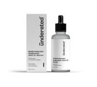 Underated Suero de ácido hialurónico multimolecular con pantenol DL y extracto de gotu kola para una piel hidratada, húmeda y de aspecto regordete, fórmula ligera y no pegajosa, 30 ml