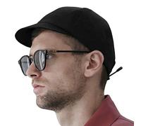 UNDERCONTROL Gorra Plegable de Visera Corta no estructurada Hydro Quick Dry de Perfil bajo portátil Repelente al Agua Supplex UPF 40 Transpirable Ajustable para Exteriores Plegable Corea (Negra)