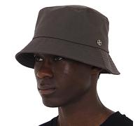 UNDERCONTROL - Gorro de Pescador Extragrande XXL de Gran tamaño para Cabeza Grande con Etiqueta de Acero Cosida a Mano Color Liso Unisex Talla Grande Coreano con protección UV (carbón)