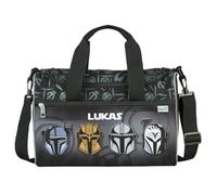Undercover Bolsa de deporte para niños de Star Wars, personalizada, con nombre, bolsa de viaje pequeña, para el fin de semana, para niños, 35 x 23 x 16 cm, Star Wars Negro, Bolsa de deporte