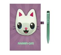 Undercover - Cuaderno de Gabby's Dollhouse - tapa dura con motivo Squishy en 3D - 60 hojas de papel FSC - incl. biros en caja de regalo - para niños y adolescentes