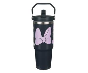 Undercover - Disney Minnie Mouse vaso térmico con asa - capacidad de 900 ml - vaso para beber de acero inoxidable con asa - botella para beber a prueba de fugas