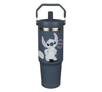 Undercover - Disney Stitch vaso térmico con asa - capacidad de 900 ml - vaso para beber de acero inoxidable con asa - botella para beber a prueba de fugas