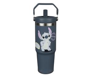 Undercover - Disney Stitch vaso térmico con asa - capacidad de 900 ml - vaso para beber de acero inoxidable con asa - botella para beber a prueba de fugas