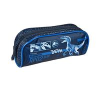 Undercover Estuche escolar con diseño de dinosaurios Jurassic World para niños - Personalizado con nombre - Estuche escolar para el colegio y el hogar - verde, azul, Estuche escolar