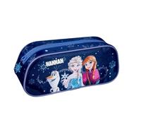 Undercover Estuche escolar para niña de Frozen - Personalizado con nombre - Estuche Elsa Anna con contenido de lápices - Estuche escolar infantil, Frozen - Estuche azul marino, Estuche para lápices