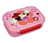 Undercover Fiambrera de Minnie Mouse con bandeja extraíble de plástico rosa sin BPA, 18 x 13,5 x 6 cm, para niños