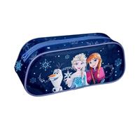 Undercover Frozen - Estuche escolar con elsa, Anna y Olaf, azul marino con copos de nieve, para niños y adolescentes, 22 x 9,5 x 9 cm