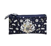 Undercover Harry Potter - Estuche escolar con diseño de Hogwarts, 22,5 x 12 x 5 cm, color azul marino