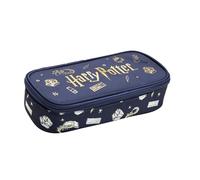 Undercover Harry Potter - Estuche para lápices (22,5 x 12 x 7 cm, 3 compartimentos con cremallera), color azul marino