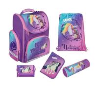 Undercover Juego de mochila escolar de 1ª clase, contenido personalizado con nombre, mochila escolar para niños y niñas, escuela primaria, unicornio de la Academia Unicorn