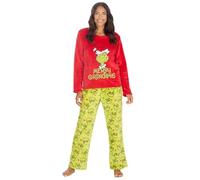 Undercover Juego de pijamas familiares a juego para adultos y niños Grinch de forro polar suave navideño festivo conjunto de pijamas navideñas PJ, L