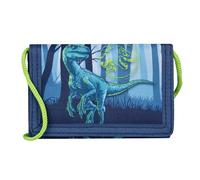 Undercover Jurassic World - Monedero infantil con diseño de dinosaurios, 9 x 2 x 13 cm, color azul y verde