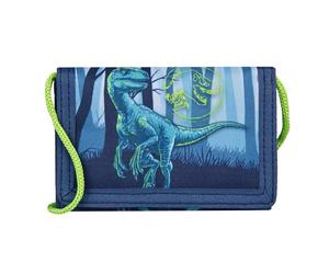 Undercover Jurassic World - Monedero infantil con diseño de dinosaurios, 9 x 2 x 13 cm, color azul y verde