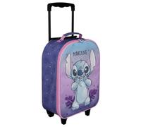 Undercover Maleta de viaje para niños, personalizable, con nombre, maleta de viaje para niñas y niños, Stitch Púrpura, Equipaje para niños